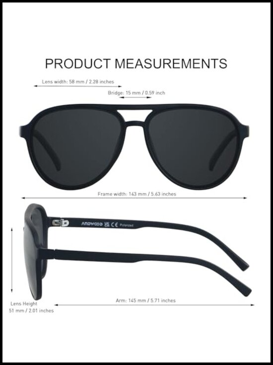 Polarized Aviator Sunglasses for Women Men Pilot Shades Retro Plastic Frame main image 3